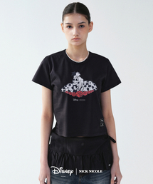 DISNEY ROSE CRUELLA CROP TOP_BLACK