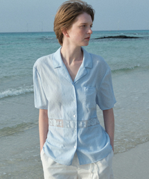 FRENCH LACE SHIRT BLUE