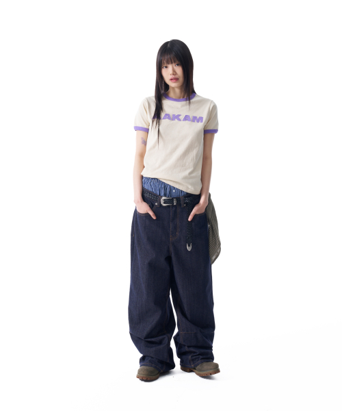 AAKAM(アーカム)の「Logo Patch Ringer Top (Cream-Purple)(Tシャツ/カットソー・レディース・その他・1/2)」の5枚目の写真