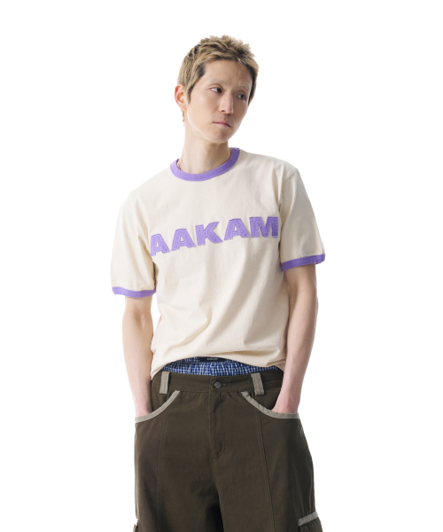 AAKAM(アーカム)の「Logo Patch Ringer Top (Cream-Purple)(Tシャツ/カットソー・レディース・その他・1/2)」の6枚目の写真