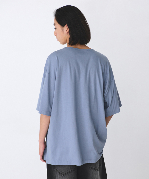 MUSINSA STANDARD（ムシンサスタンダード）の「リラックスドCRスクープネックTシャツ[ブルーグレー]（Tシャツ/カットソー・メンズ・その他・SMALL/MEDIUM/LARGE/X-LARGE/XX-LARGE）」の3枚目の写真