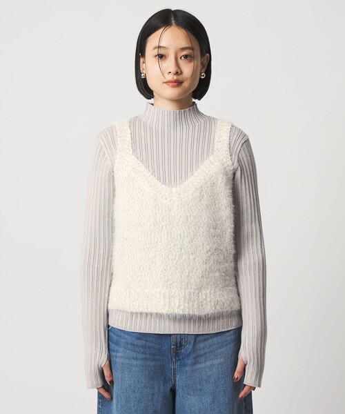 フェザーミックス キャミ＋ハイネックニット ＜A DAY IN THE LIFE