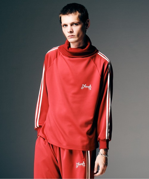 glamb（グラム）の「Turtleneck Jersey / タートルネックジャージ（ジャージ・メンズ・レッド/ブラック・S/M/L）」の6枚目の写真