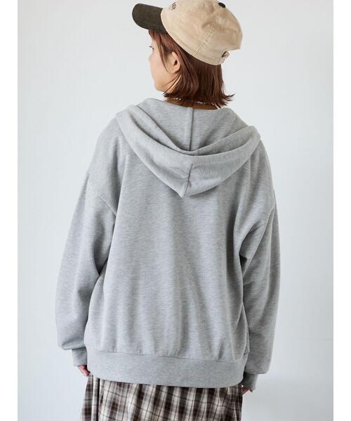 ehka sopo(エヘカソポ)の「ハーフジッププリントパーカー(その他トップス・レディース・グレー/ネイビー/ベージュ・F)」の7枚目の写真