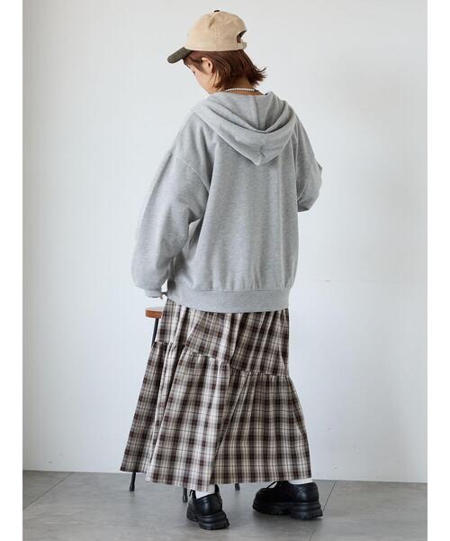 ehka sopo(エヘカソポ)の「ハーフジッププリントパーカー(その他トップス・レディース・グレー/ネイビー/ベージュ・F)」の11枚目の写真