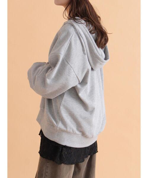 ehka sopo(エヘカソポ)の「ハーフジッププリントパーカー(その他トップス・レディース・グレー/ネイビー/ベージュ・F)」の14枚目の写真