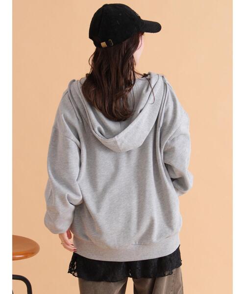 ehka sopo(エヘカソポ)の「ハーフジッププリントパーカー(その他トップス・レディース・グレー/ネイビー/ベージュ・F)」の15枚目の写真