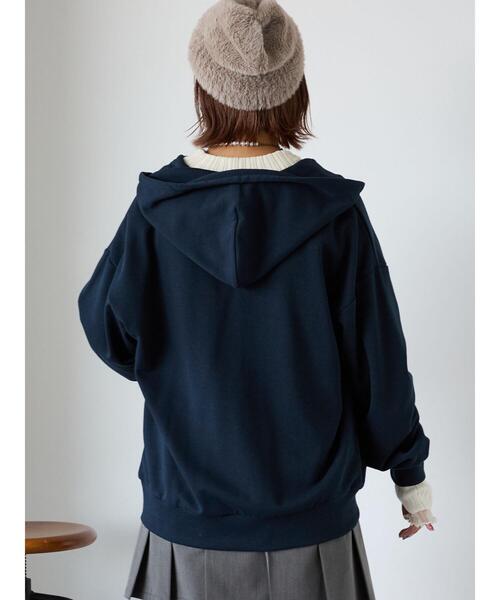 ehka sopo(エヘカソポ)の「ハーフジッププリントパーカー(その他トップス・レディース・グレー/ネイビー/ベージュ・F)」の22枚目の写真