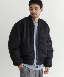 BACK NUMBER | 【BACK NUMBER】ビッグシルエットMA-1ブルゾン (カジュアルスタイル / 洗練デザイン / 軽量保温 / レイヤリング)(MA-1)