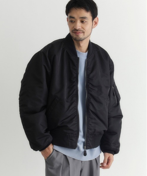 BACK NUMBER】ビッグシルエットMA-1ブルゾン (カジュアルスタイル