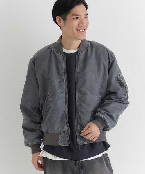 CODE 47L MA-1ジャケット シルバーグレー FILE_2022_2 