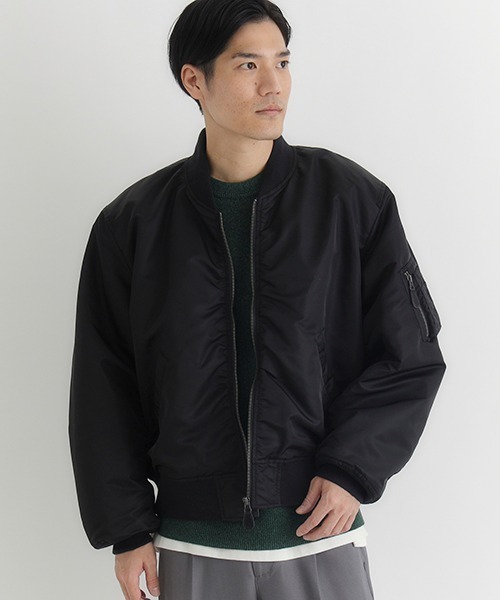 BACK NUMBER】ビッグシルエットMA-1ブルゾン (カジュアルスタイル