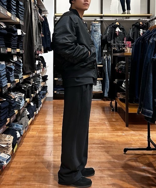 BACK NUMBER(バックナンバー)の「【BACK NUMBER】ビッグシルエットMA-1ブルゾン (カジュアルスタイル / 洗練デザイン / 軽量保温 / レイヤリング)(MA-1・メンズ・ブラック/グレー・L/XL/M)」の16枚目の写真