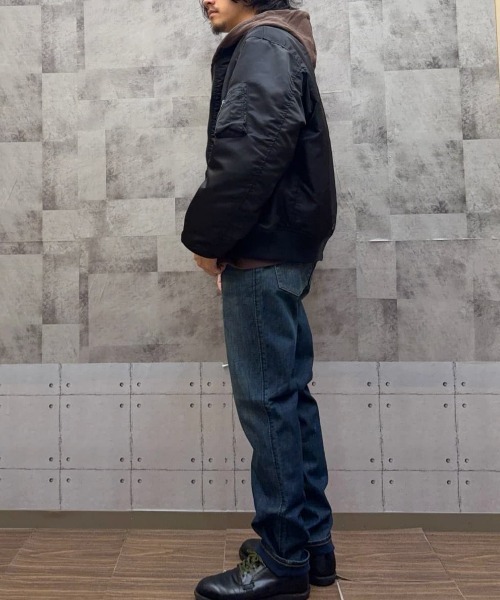 BACK NUMBER(バックナンバー)の「【BACK NUMBER】ビッグシルエットMA-1ブルゾン (カジュアルスタイル / 洗練デザイン / 軽量保温 / レイヤリング)(MA-1・メンズ・ブラック/グレー・L/XL/M)」の21枚目の写真