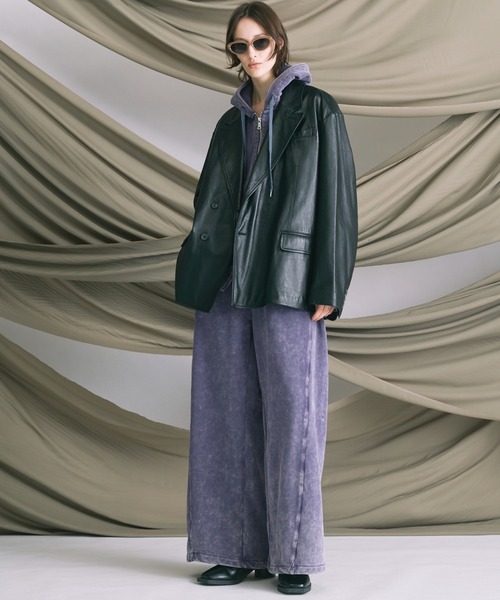 MAISON SPECIAL（メゾンスペシャル）の「《UNISEX》【ONE-MILE WEAR】Prime-Wide Fade Sweatpants/ワンマイルウェアプライムワイドフェードスウェットパンツ【MAISON SPECIAL/メゾンスペシャル】■セットアップ対応■（スウェットパンツ・メンズ・チャコールグレー/グレー/ブルー/パープル・0/1/2）」の16枚目の写真