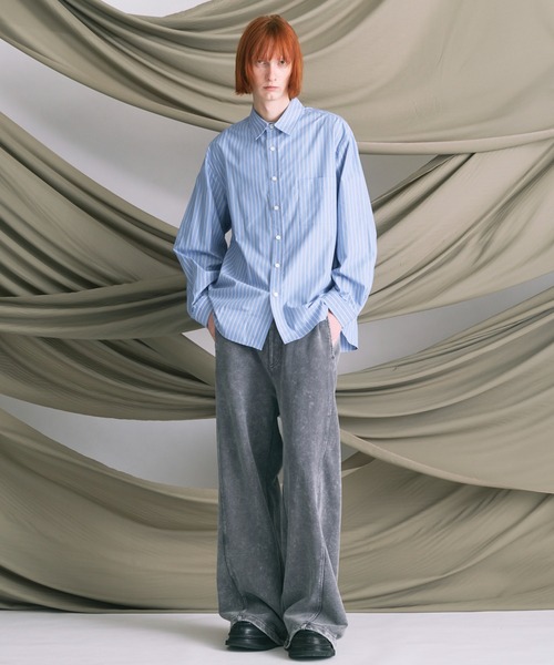 MAISON SPECIAL（メゾンスペシャル）の「《UNISEX》【ONE-MILE WEAR】Prime-Wide Fade Sweatpants/ワンマイルウェアプライムワイドフェードスウェットパンツ【MAISON SPECIAL/メゾンスペシャル】■セットアップ対応■（スウェットパンツ・メンズ・チャコールグレー/グレー/ブルー/パープル・0/1/2）」の17枚目の写真