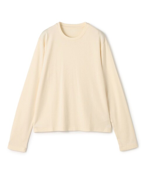 GALERIE VIE(ギャルリー ヴィー)の「コットンカシミヤジャージー クルーネックプルオーバー(Tシャツ/カットソー・レディース・ホワイト/ベージュ・FREE)」の2枚目の写真