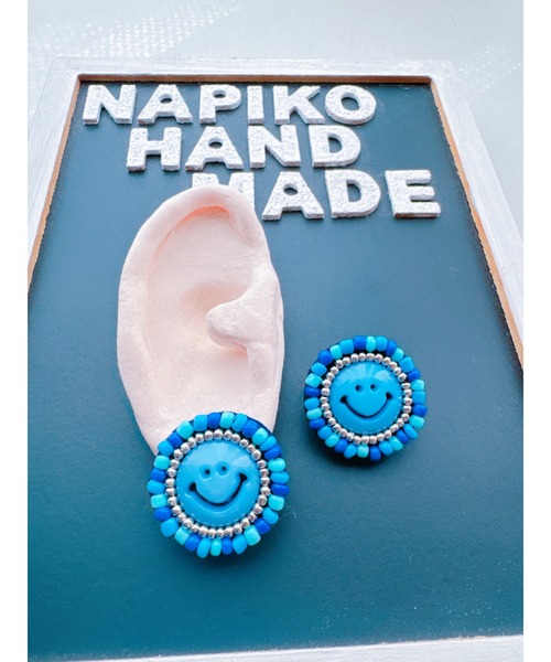 tone（トーン）の「【NAPIKO】ニコちゃん♡シンプル☆ビーズアクセサリー◇マルチ/ピアス(MA)（ピアス（両耳用）・レディース・マルチ・FREE）」の2枚目の写真