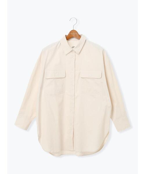 Lugnoncure（ルノンキュール）の「コーデュロイオーバーシャツ（シャツ/ブラウス・レディース・オフホワイト/チャコールグレー/ベージュ・F）」の13枚目の写真