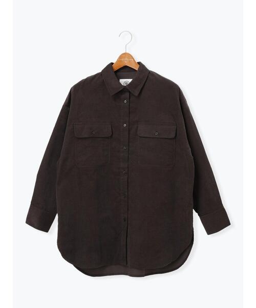 Lugnoncure（ルノンキュール）の「コーデュロイオーバーシャツ（シャツ/ブラウス・レディース・オフホワイト/チャコールグレー/ベージュ・F）」の14枚目の写真