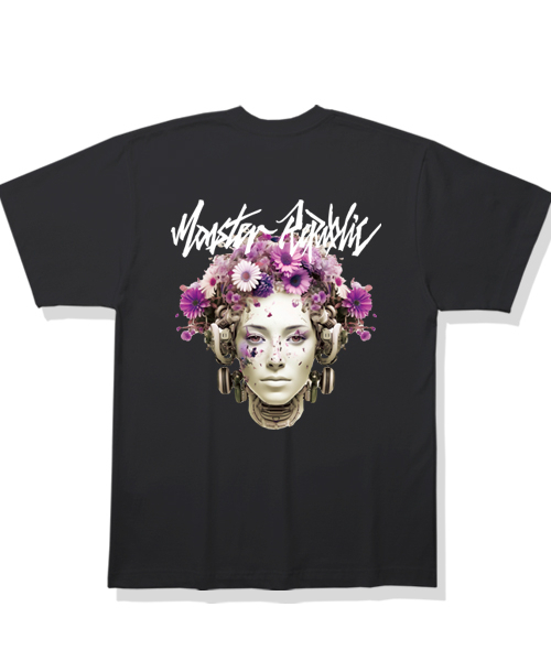 MONSTER REPUBLIC(モンスターリパブリック)の「サイバーフラワー ラベンダーパープル Tシャツ ブラック(Tシャツ/カットソー・レディース・その他・LARGE/MEDIUM/SMALL/X-LARGE)」の1枚目の写真