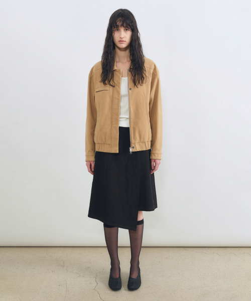 INSILENCE WOMEN(インサイレンスウーマン)の「ウォッシュドモールスキンジャンパー BEIGE(デニムジャケット・レディース・その他・MEDIUM/SMALL)」の2枚目の写真