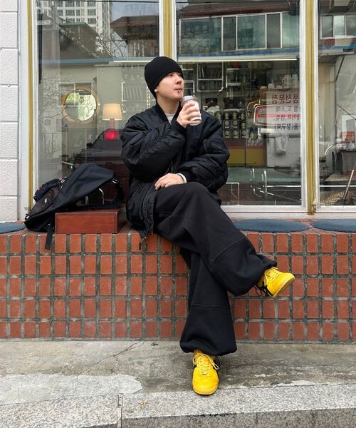 JUAN HOMME(ジュアンオム)の「ダブルニーカーペンタースウェットパンツ(ブラック)(スウェットパンツ・メンズ・その他・MEDIUM/LARGE/SMALL)」の2枚目の写真