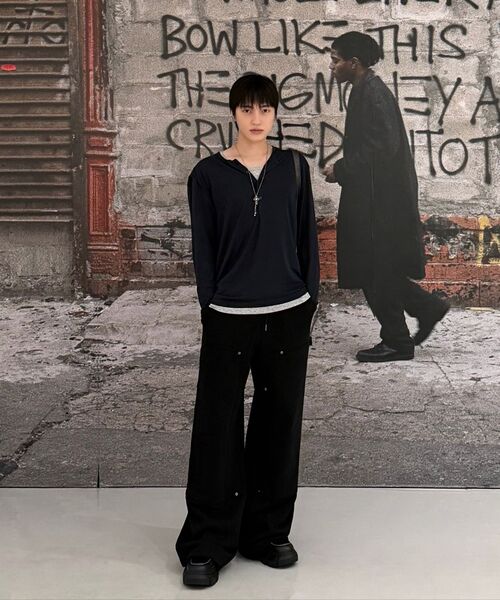 JUAN HOMME(ジュアンオム)の「ダブルニーカーペンタースウェットパンツ(ブラック)(スウェットパンツ・メンズ・その他・MEDIUM/LARGE/SMALL)」の11枚目の写真