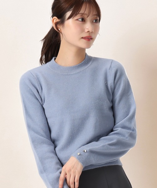 MISCH MASCH(ミッシュマッシュ)の「ラメ混ハイネックニット(ニット/セーター・レディース・ブラック/アイボリー/ワイン/ブルー・フリ-)」の4枚目の写真