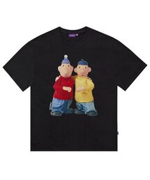 LAUGHER（ラファー）の「[PAT&MAT] ベストフレンドTシャツ - ブラック（Tシャツ/カットソー）」