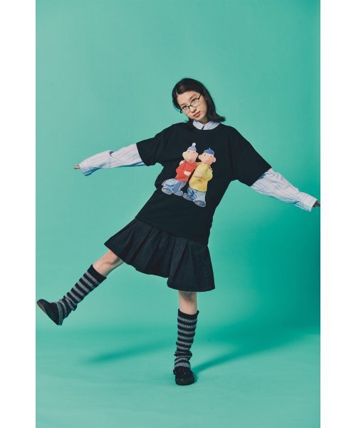 LAUGHER（ラファー）の「[PAT&MAT] ベストフレンドTシャツ - ブラック（Tシャツ/カットソー・レディース・ブラック・MEDIUM/X-LARGE/LARGE）」の8枚目の写真