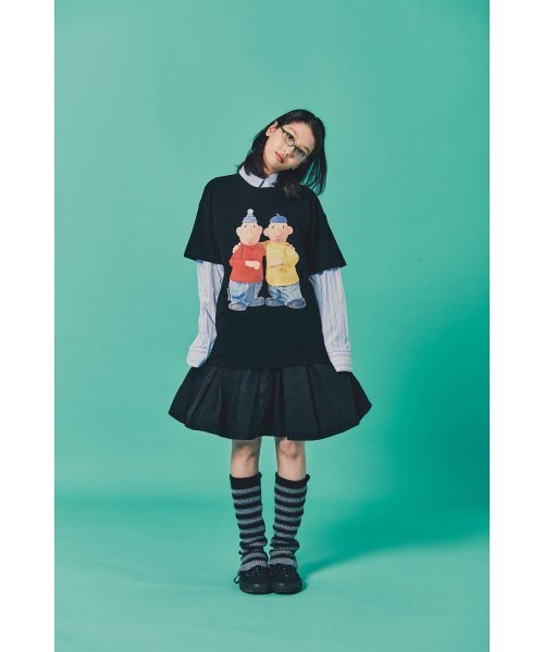 LAUGHER（ラファー）の「[PAT&MAT] ベストフレンドTシャツ - ブラック（Tシャツ/カットソー・レディース・ブラック・MEDIUM/X-LARGE/LARGE）」の9枚目の写真
