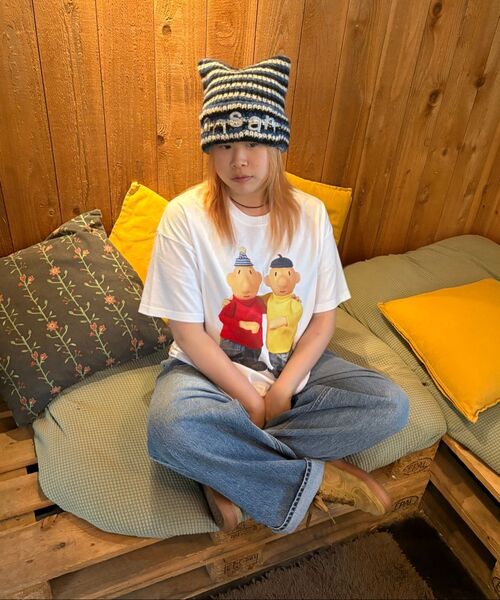 LAUGHER（ラファー）の「[PAT&MAT] ベストフレンドTシャツ - ブラック（Tシャツ/カットソー・レディース・ブラック・MEDIUM/X-LARGE/LARGE）」の12枚目の写真