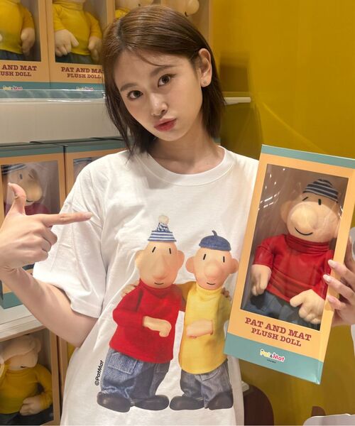 LAUGHER（ラファー）の「[PAT&MAT] ベストフレンドTシャツ - ブラック（Tシャツ/カットソー・レディース・ブラック・MEDIUM/X-LARGE/LARGE）」の4枚目の写真