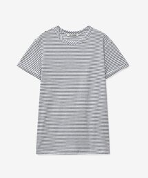 ROLL-UP STRIPE SLEEVE T-SHIRT_WHITE
