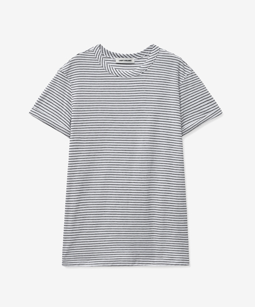 LADY VOLUME(レディーボリューム)の「ROLL-UP STRIPE SLEEVE T-SHIRT_WHITE(Tシャツ/カットソー・レディース・その他・MEDIUM/SMALL)」の2枚目の写真