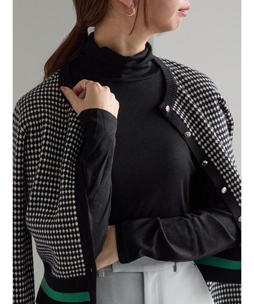 Te chichi（テチチ）の「吸湿発熱タートルネックカットソー《2025winter catalog item》（Tシャツ/カットソー・レディース・イエロー/オレンジ/オフホワイト/ブラック/チャコールグレー・F）」の11枚目の写真