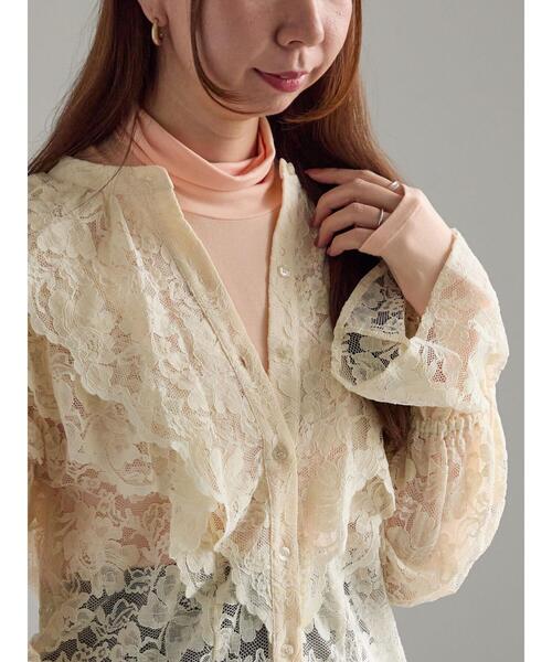 Te chichi（テチチ）の「吸湿発熱タートルネックカットソー《2025winter catalog item》（Tシャツ/カットソー・レディース・イエロー/オレンジ/オフホワイト/ブラック/チャコールグレー・F）」の15枚目の写真