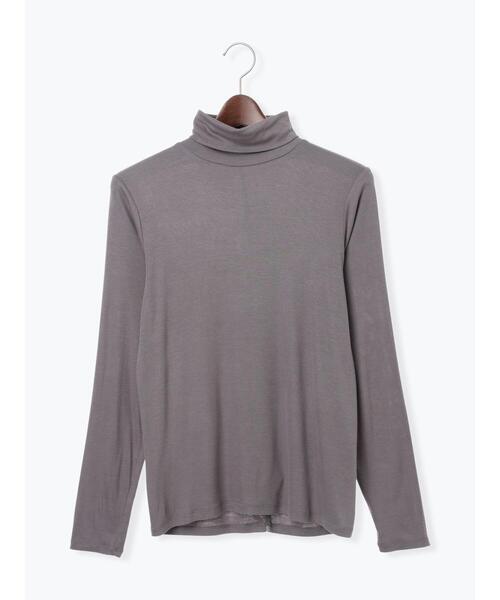 Te chichi（テチチ）の「吸湿発熱タートルネックカットソー《2025winter catalog item》（Tシャツ/カットソー・レディース・イエロー/オレンジ/オフホワイト/ブラック/チャコールグレー・F）」の20枚目の写真