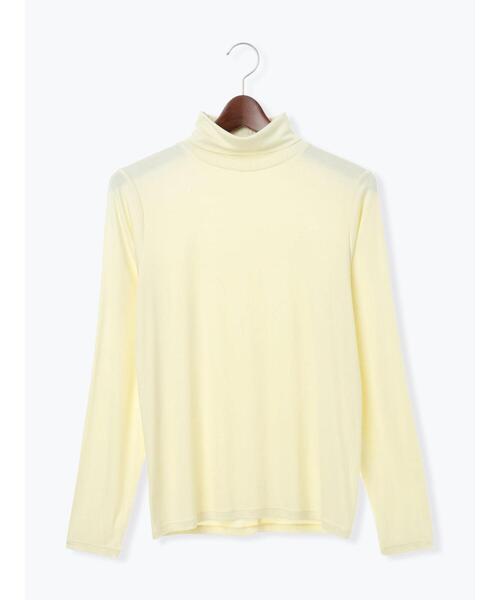 Te chichi（テチチ）の「吸湿発熱タートルネックカットソー《2025winter catalog item》（Tシャツ/カットソー・レディース・イエロー/オレンジ/オフホワイト/ブラック/チャコールグレー・F）」の22枚目の写真