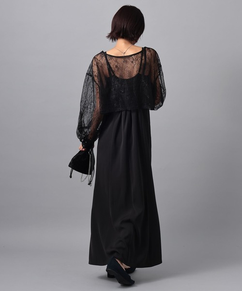 PAGEBOY（ページボーイ）の「【WEB限定】 レースMIXセットワンピース  2点セット/オケージョン（ワンピース・レディース・チャコールグレー/ブラック・FREE）」の9枚目の写真