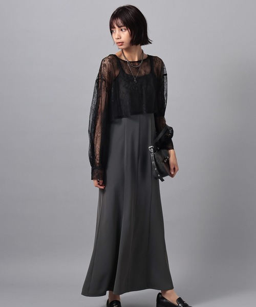 PAGEBOY（ページボーイ）の「【WEB限定】 レースMIXセットワンピース  2点セット/オケージョン（ワンピース・レディース・チャコールグレー/ブラック・FREE）」の22枚目の写真