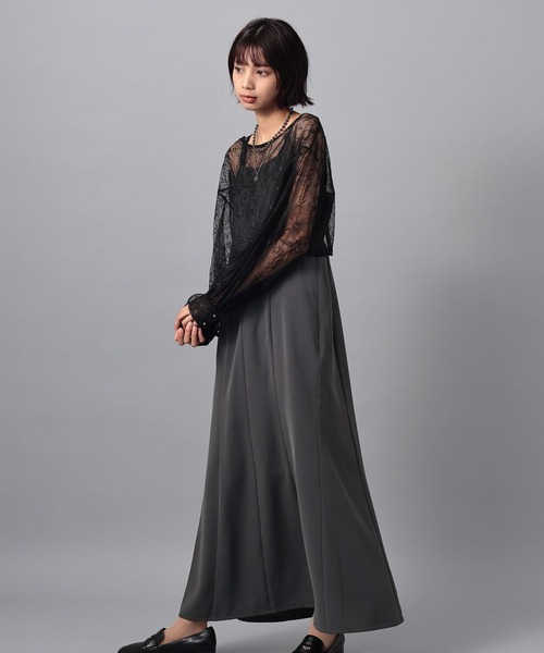 PAGEBOY（ページボーイ）の「【WEB限定】 レースMIXセットワンピース  2点セット/オケージョン（ワンピース・レディース・チャコールグレー/ブラック・FREE）」の21枚目の写真