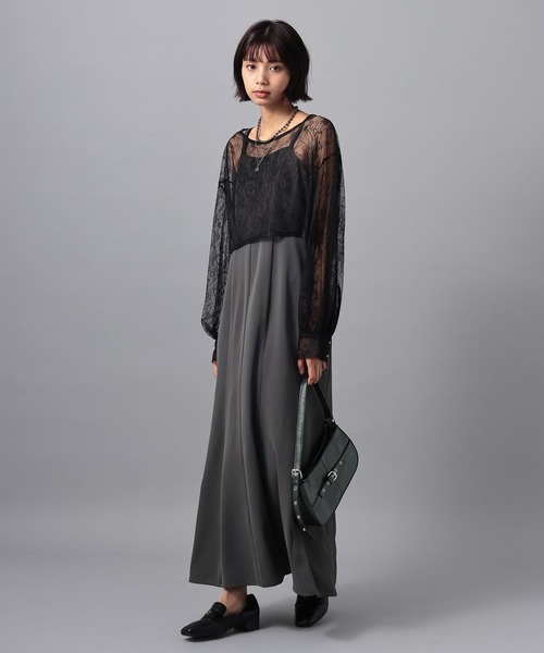 PAGEBOY(ページボーイ)の「【WEB限定】 レースMIXセットワンピース 2点セット/オケージョン(ワンピース・レディース・チャコールグレー/ブラック・FREE)」の20枚目の写真
