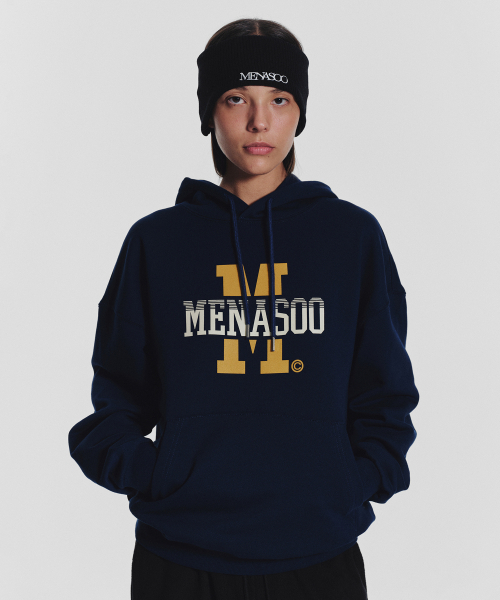 MENASOO(ミナス)の「Menasoo Basic Hoodie_Navy(パーカー・レディース・ネイビー・MEDIUM/SMALL)」の4枚目の写真