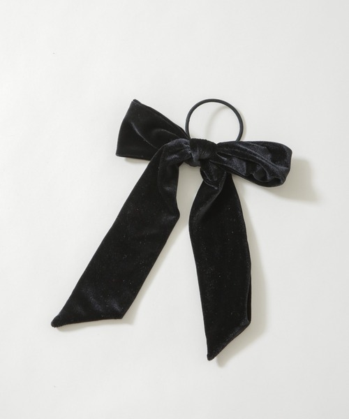 NANO universe(ナノユニバース)の「ベロアリボンヘアゴム(ヘアゴム・レディース・ブラウン/ブラック・F)」の4枚目の写真