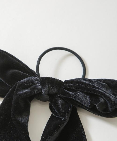NANO universe(ナノユニバース)の「ベロアリボンヘアゴム(ヘアゴム・レディース・ブラウン/ブラック・F)」の5枚目の写真
