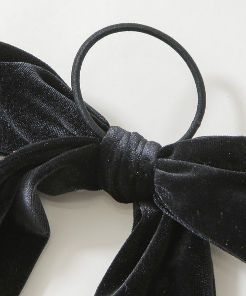 NANO universe(ナノユニバース)の「ベロアリボンヘアゴム(ヘアゴム・レディース・ブラウン/ブラック・F)」の7枚目の写真