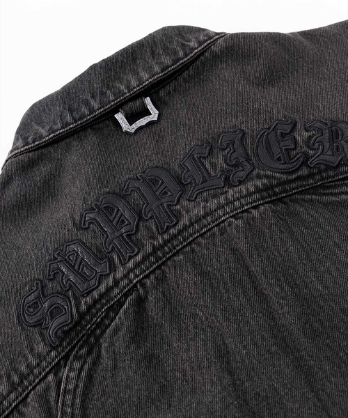 Supplier クロス刺繍 デニムジャケット SUPPLIER（サプライヤー） デニムジャケット gジャン Cross Leather