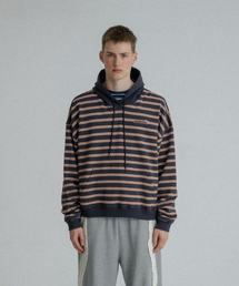 SUNDAY STRIPE HOODIE NAVY